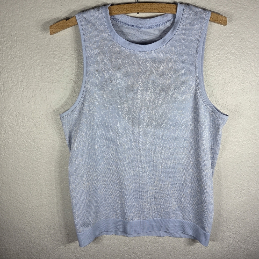 Lululemon Sculpt Tank Top Womens Size 8 Blue Sleeveless Athletic Yoga